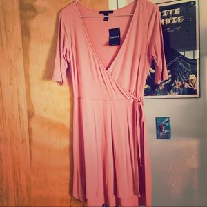 Forever 21 Mauve Knit Wrap Dress